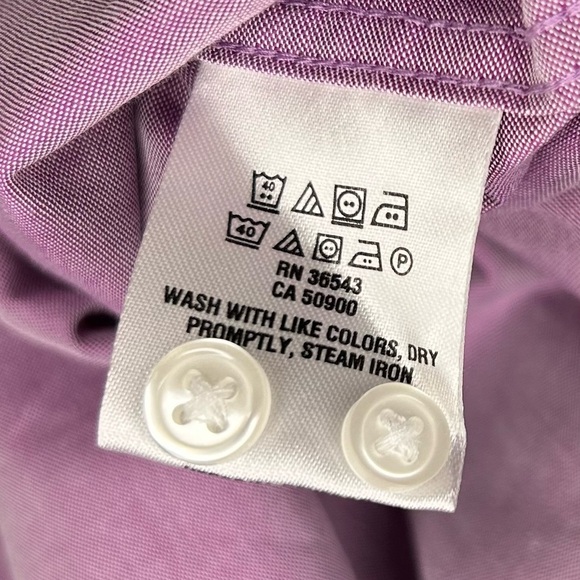 Tommy Hilfiger Wrinkle Free Button Up Shirt Purple Men’s Size XL Regular Fit - Picture 9 of 11